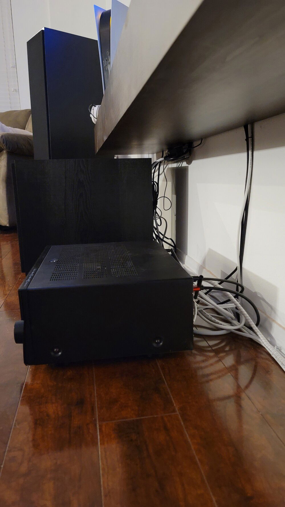 Someone just put cable management on hard mode. Will be getting some cable raceways to clean this up.