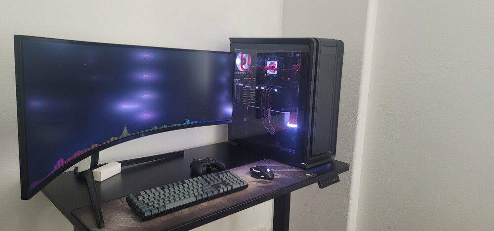 This desk isn't big enough for the both of us. GPUs aren't the only things growing in size.