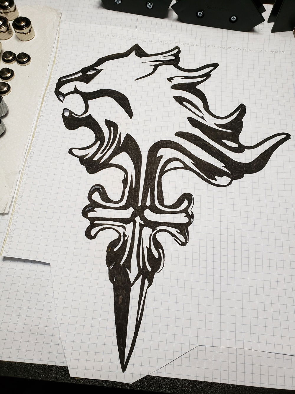 Rough draft side window