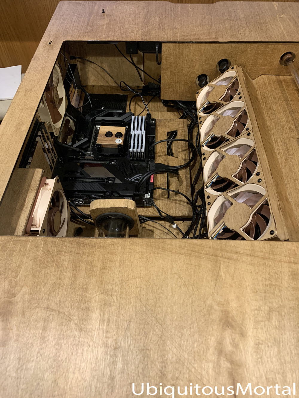 Most of the components installed. Side View 1