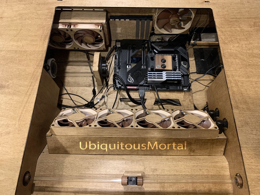 Most of the components installed. Top Down