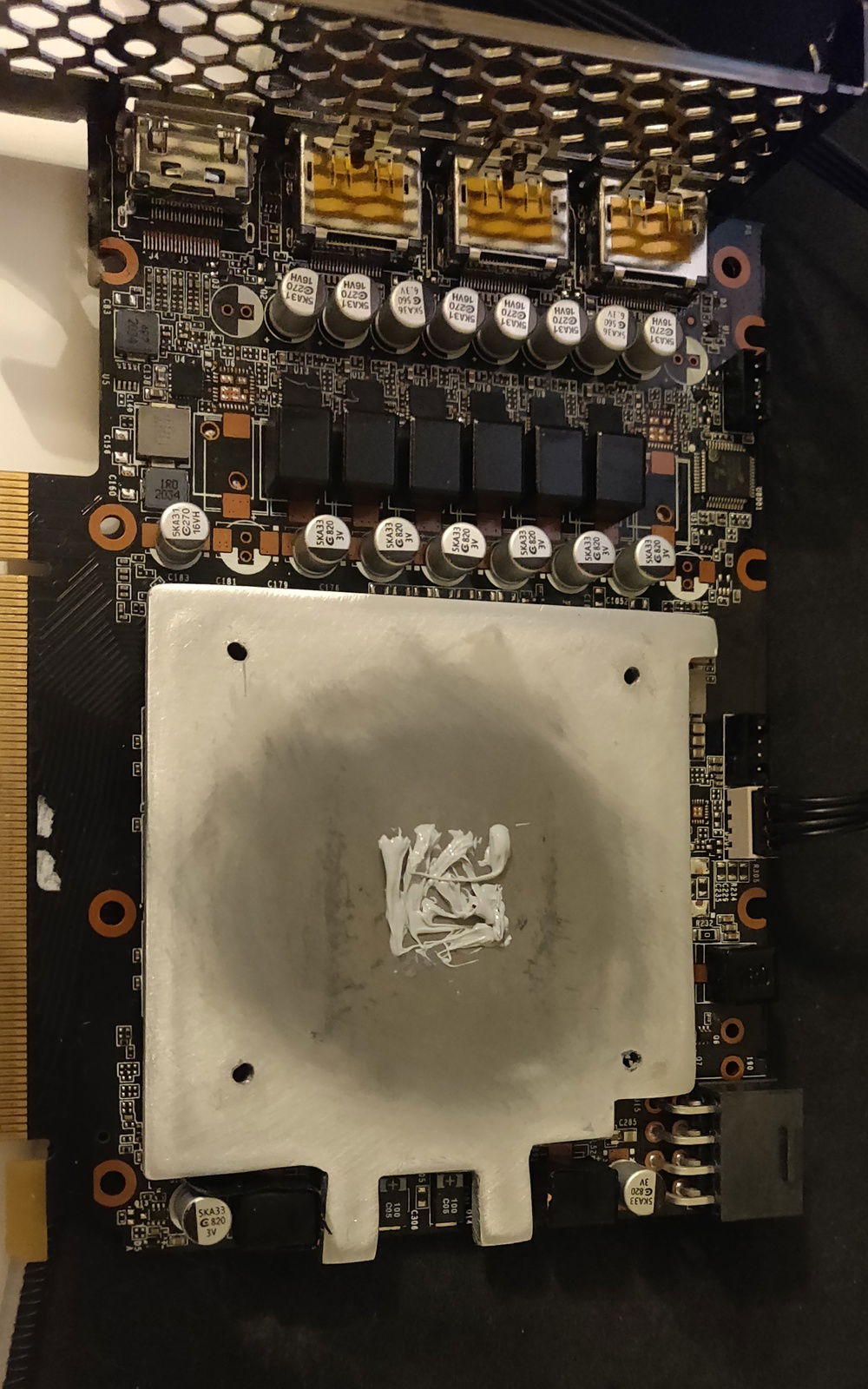 Paste for second mount pressure test, notice offset holes