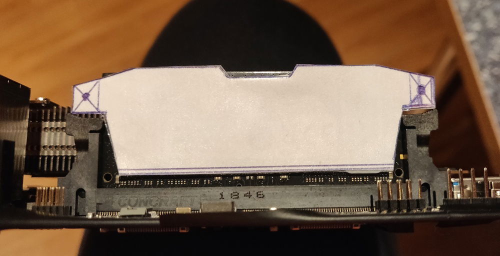 Cut a piece out to test next to ram