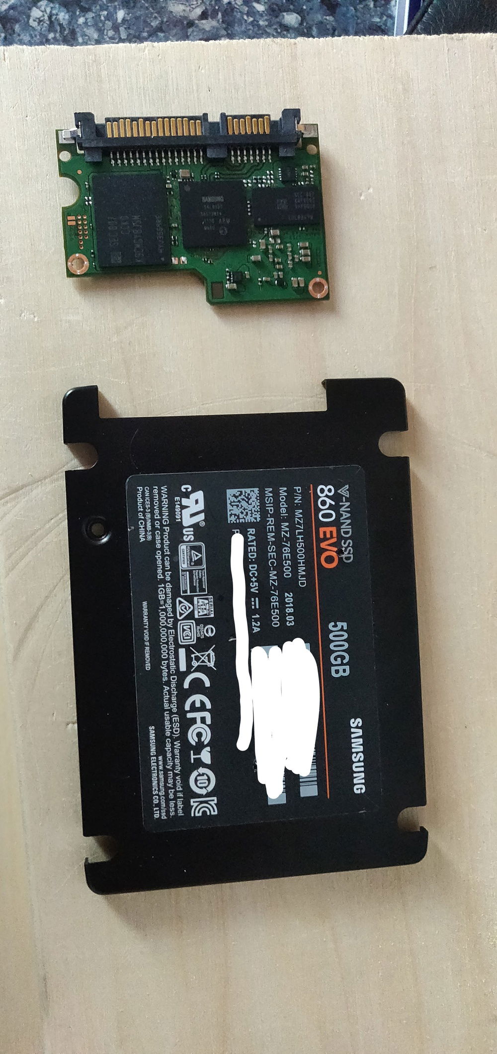 Proceeding to 860 evo.