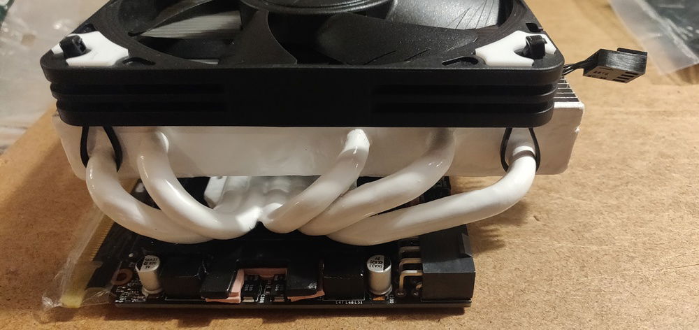 Yeah the fan is zip tied atleast for now