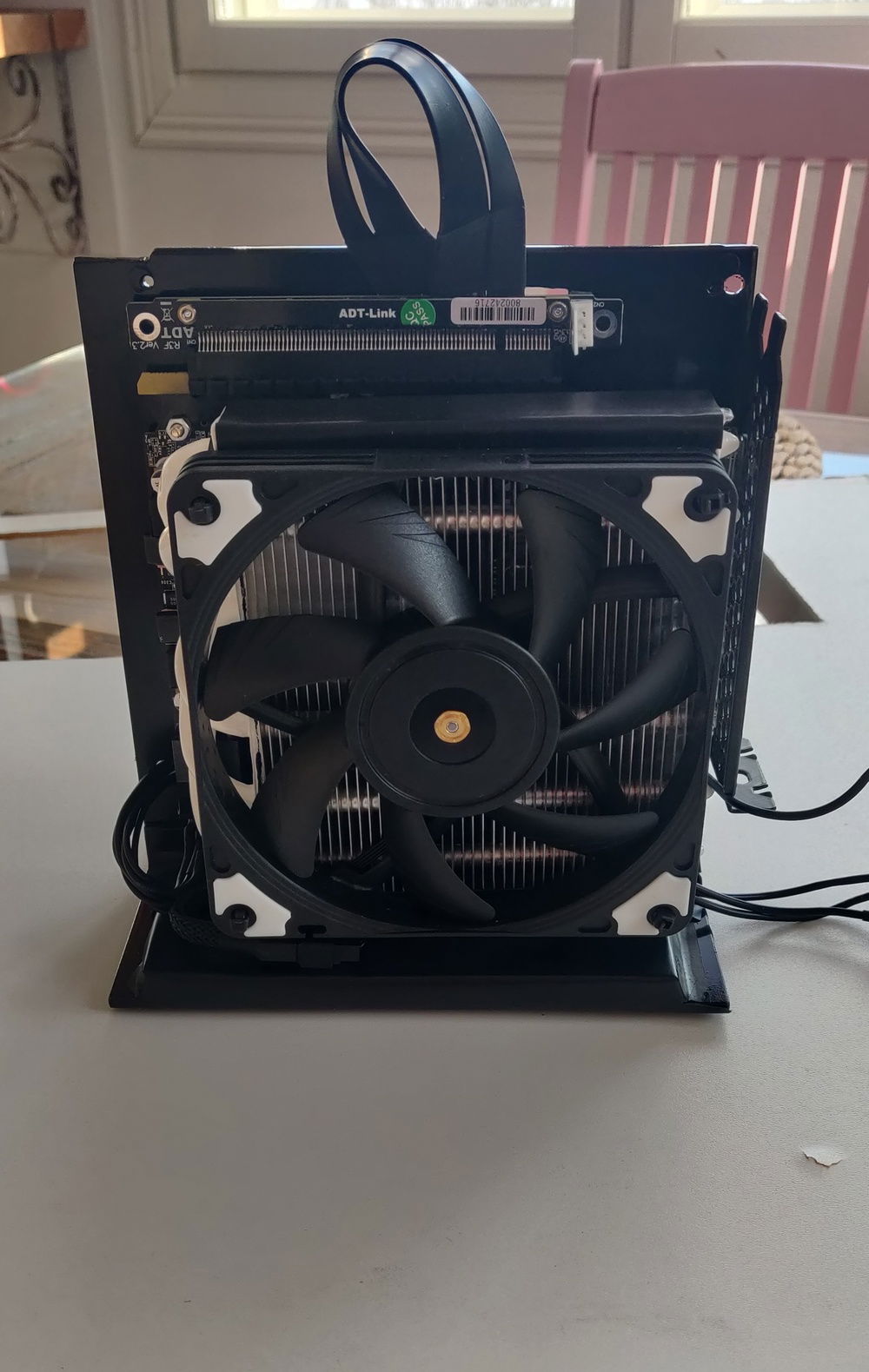 Screw in the gpu (made 4 holes to the frame where there's holes for the original cooler in the pcb, added thermal pads between graphics and frame so now my whole frame is a backplate