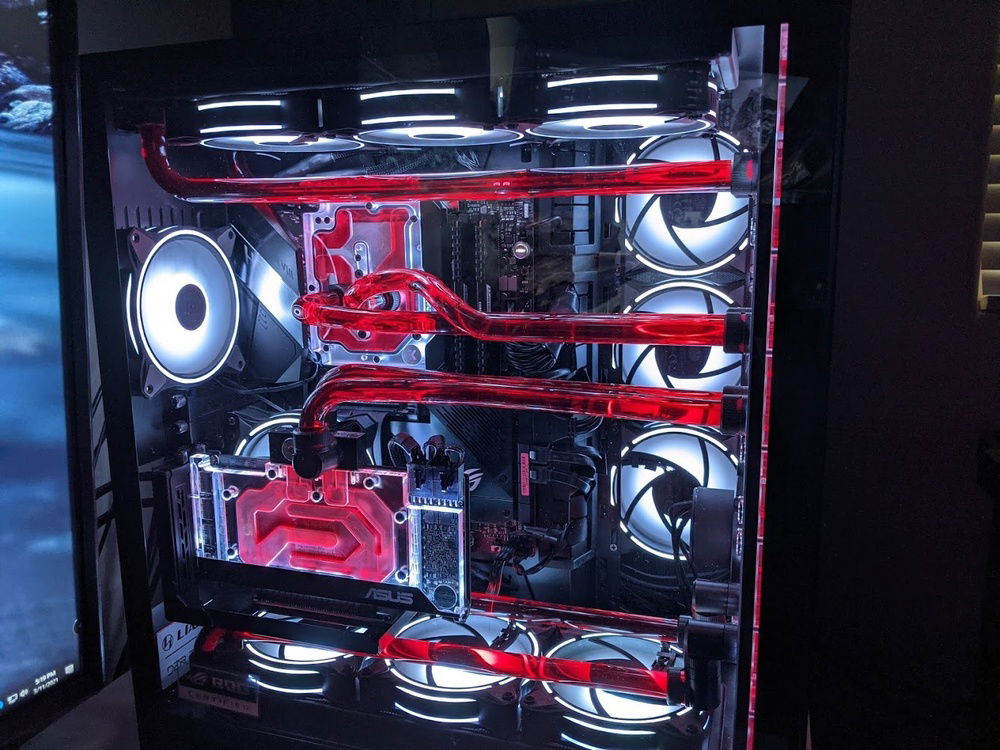 v1 You can see some of the haze on that GPU cooler.   The "quick loop for now" turned into a month+ loop.