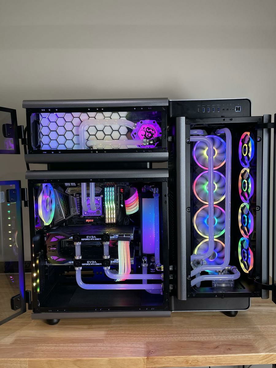 With the glass doors open