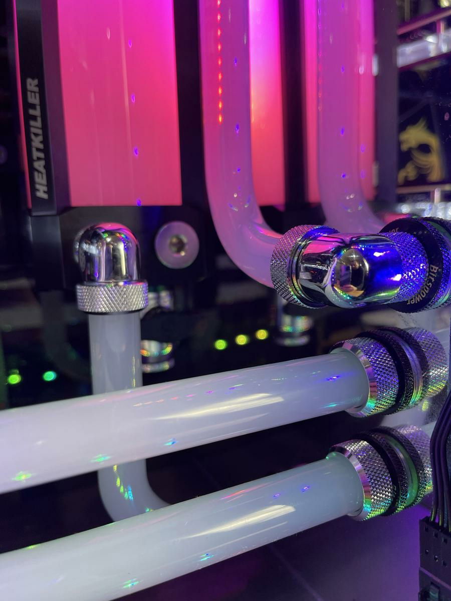 Close up on motherboard chamber mirror