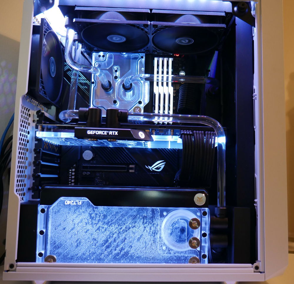 *Bubbles are in the reservoir are present because I still need to bleed the loop fully.