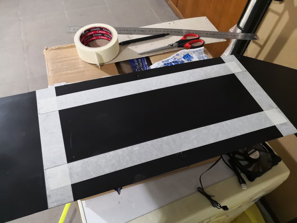 Mounting cut mark mask band