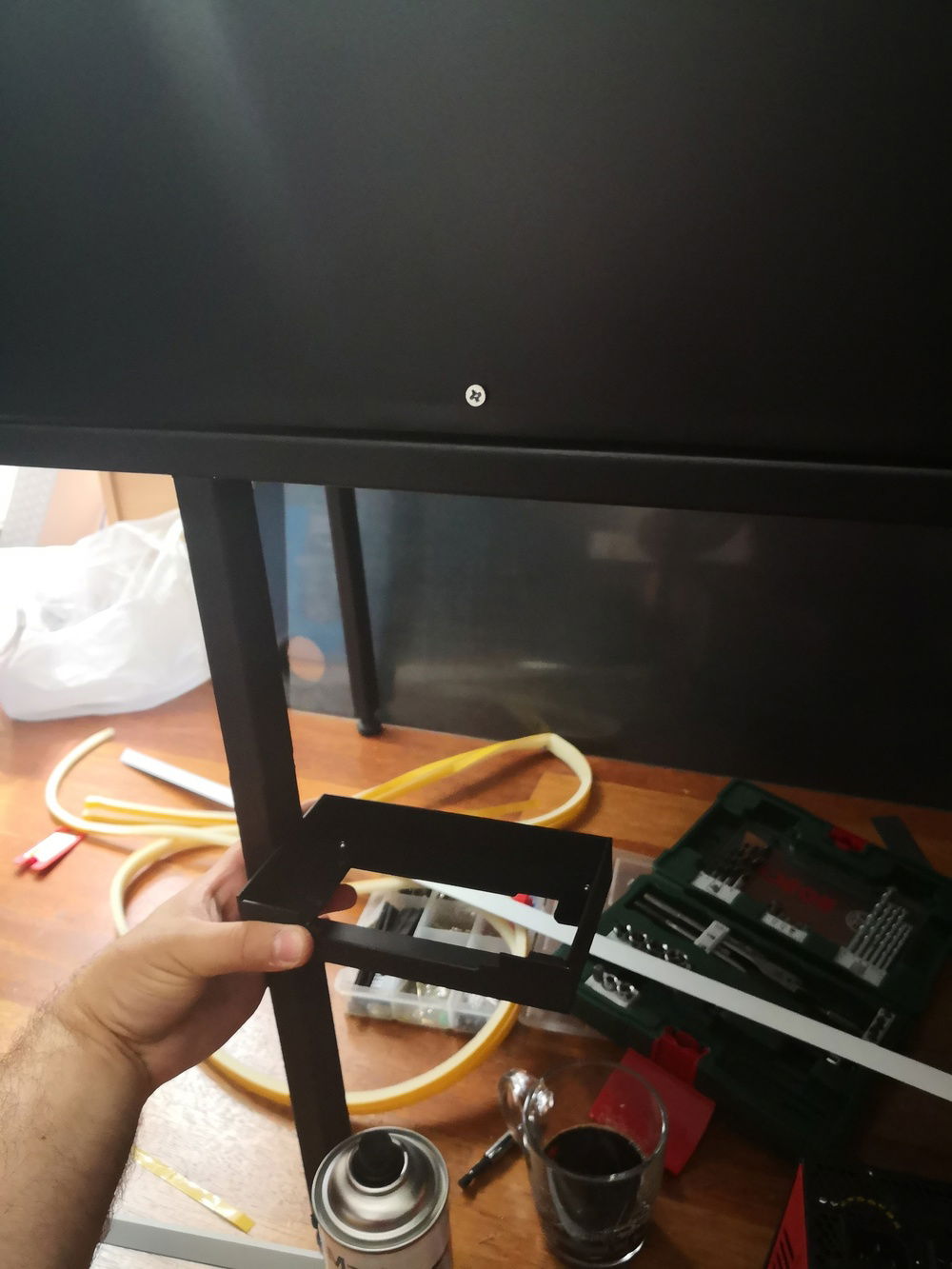 other side PSU cover body part mounting to desk