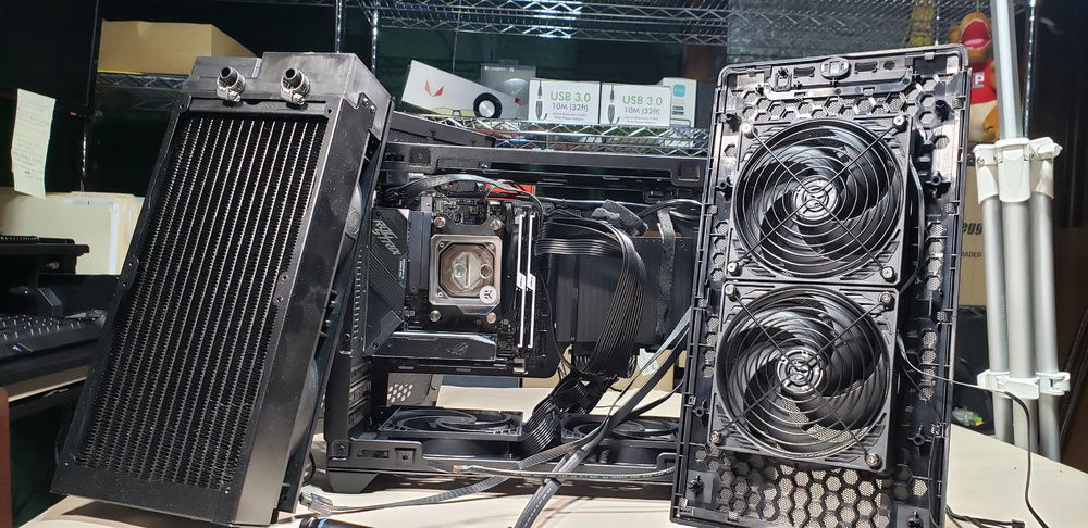 Basic tare down of the Black and Blue before everything went in.