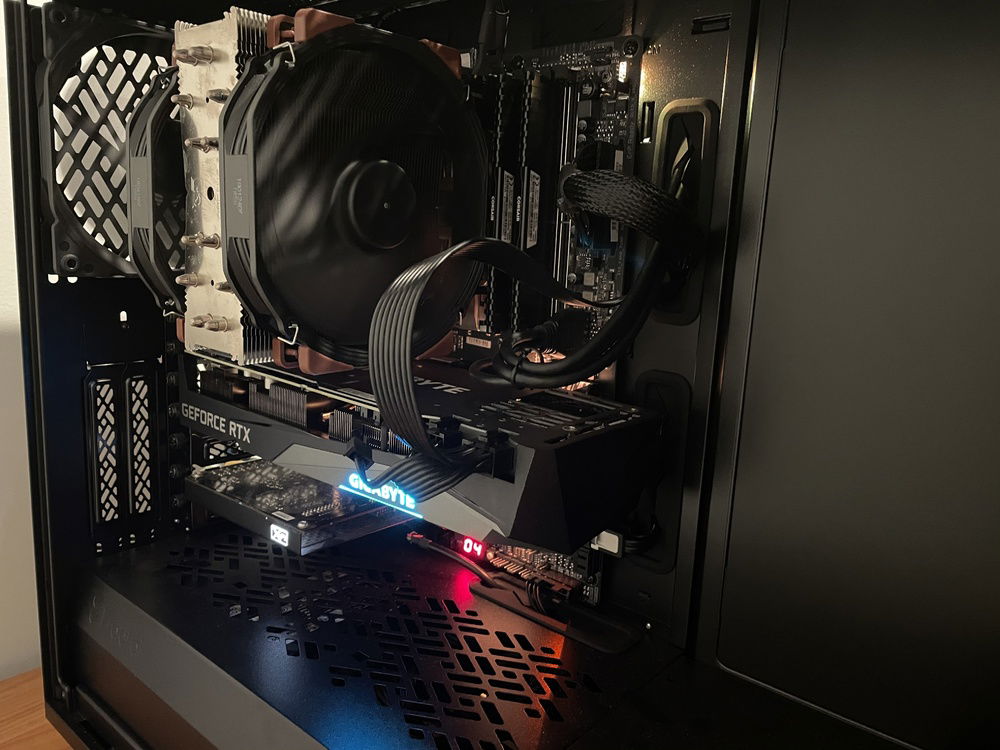 A close up of all of the components within my build.