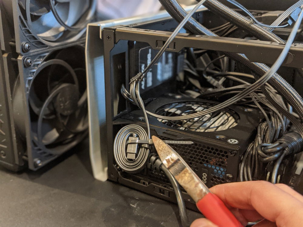 A little cable management (or course, that's a forever work in progress)