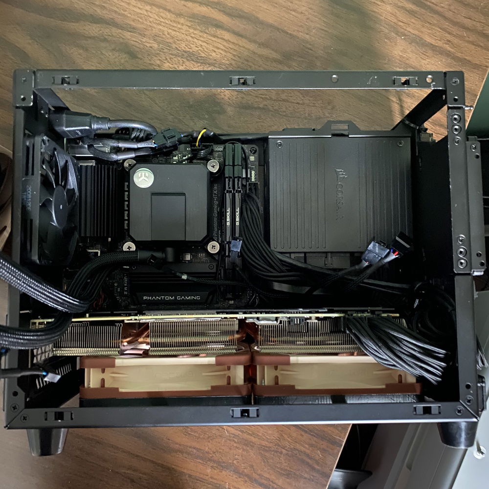 NCASE M1 Downsize (ft. AIO push/pull + GPU deshroud) » builds.gg