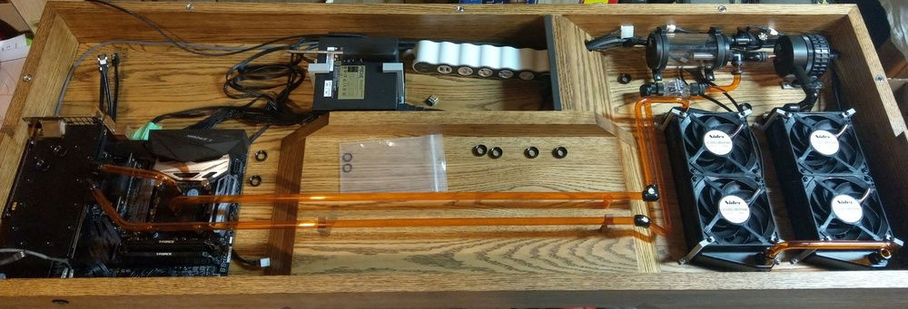 Build in progress. Running the hard line tubing.