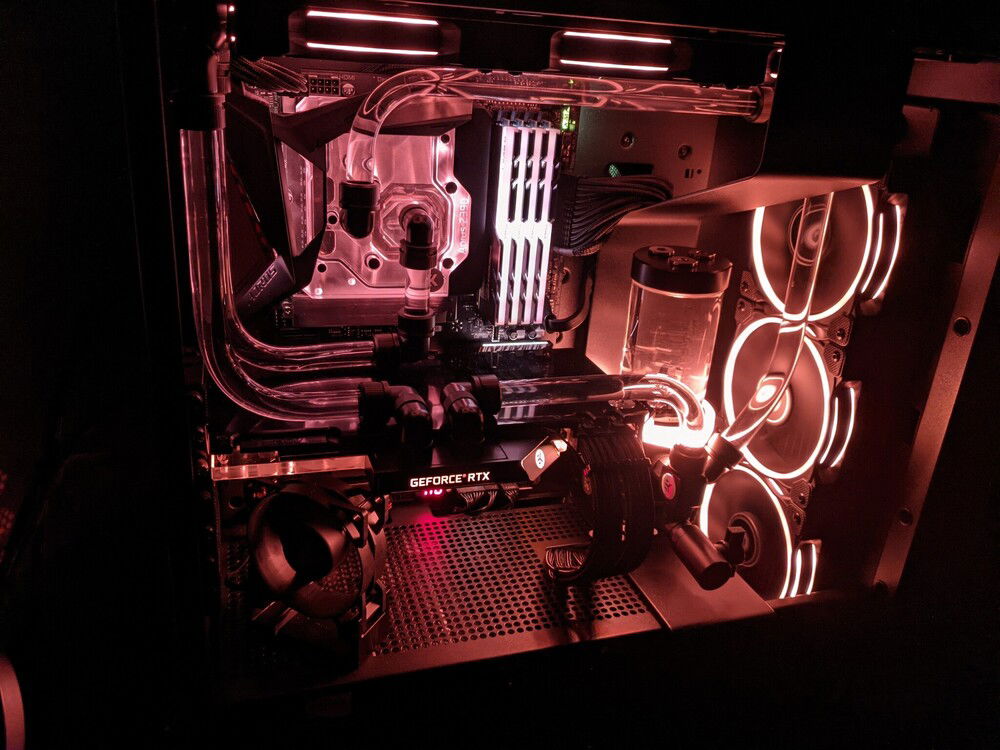 Added small fan to blow over chipset. Because the chassis is open, under the GPU there is essentially no airflow. Dropped reported PCH temps by about 12C.
Replaced cable extensions and PSU cables with a CableMod replacement kit to reduce overall cable length.