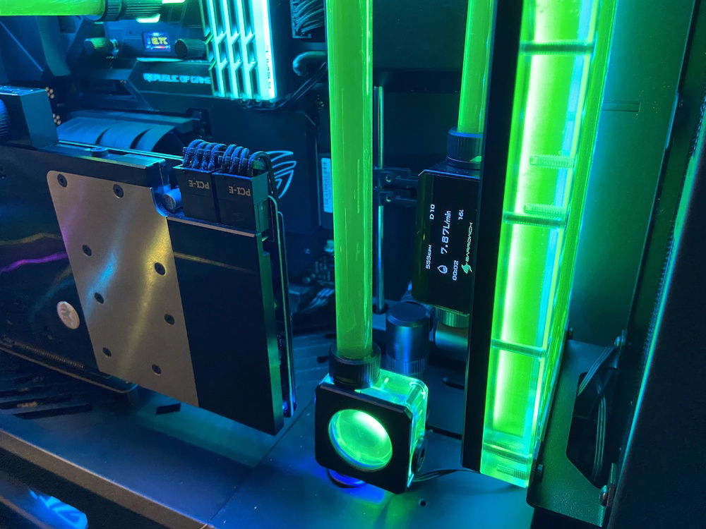 2flow meter...one after the pump and one on the end of the loop