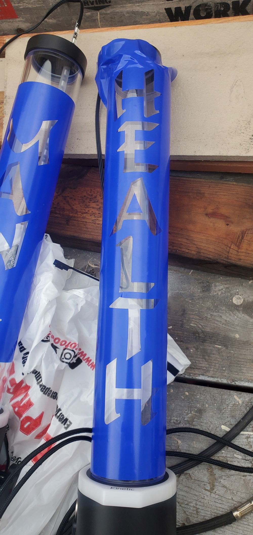 Close up of the mask on health