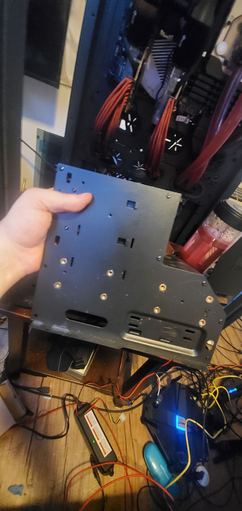 Rivnuts inserted for the pumps