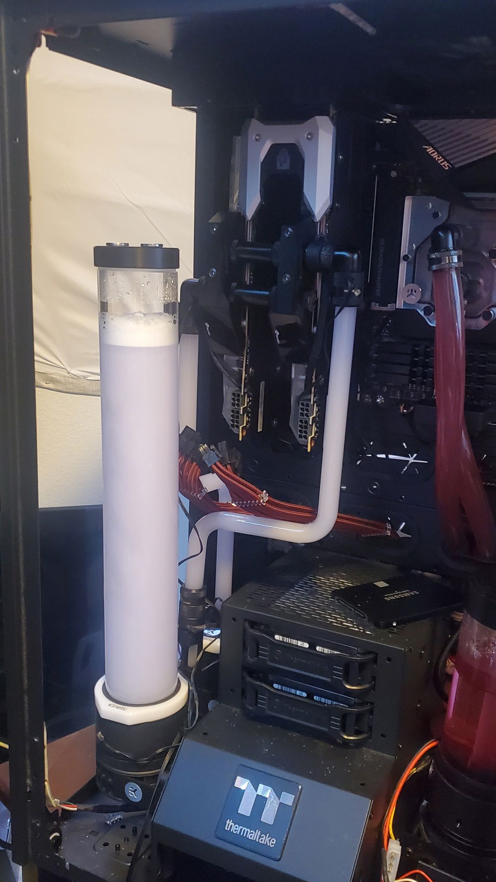 Leak testing. Don't worry. That's just system soap in it I was using for bending