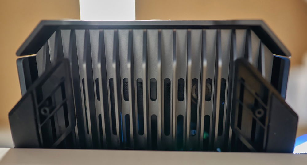 Drain ports below the grille