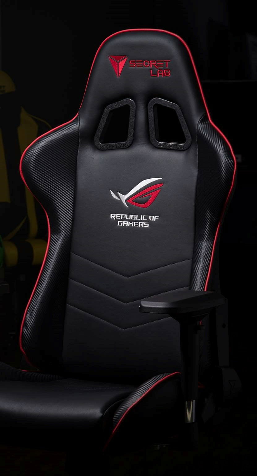 Secretlab Limited Edition ROG Chair. Jumped through lots of hoops to get it in 2016, and even more, hoops to re-upholster the leather to the exact same design when it peeled because they don't make this anymore.