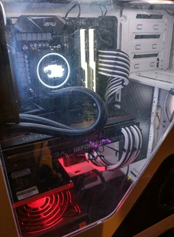 custom covers for the side cage and bottom of case to hide wires and the bottom fan holes