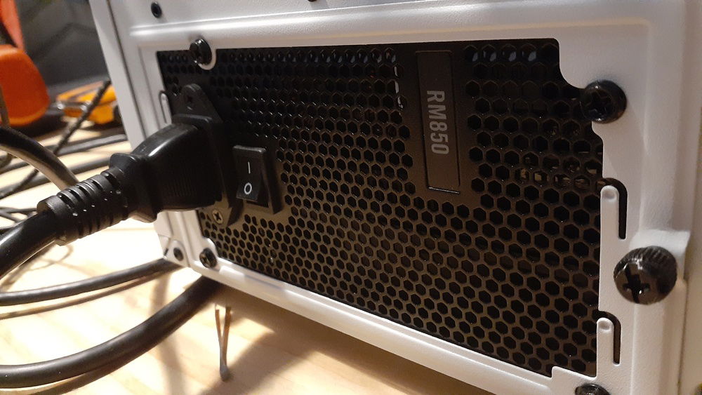 The back of an 850w PSU