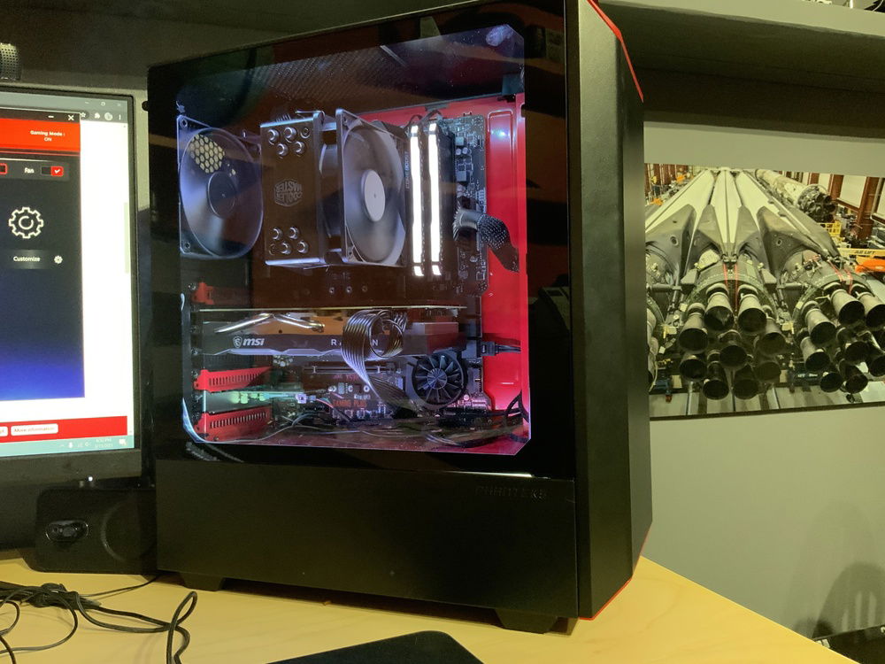 Far shot with lights on