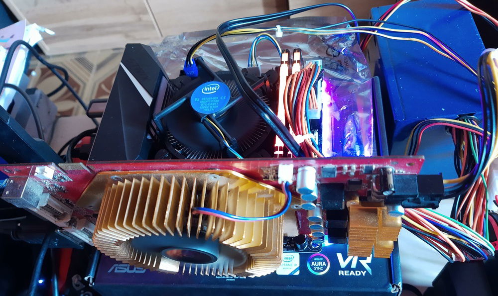 The sheer force of 512mb of graphic memory paired with rather top class of motherboard, plus RGB for speed