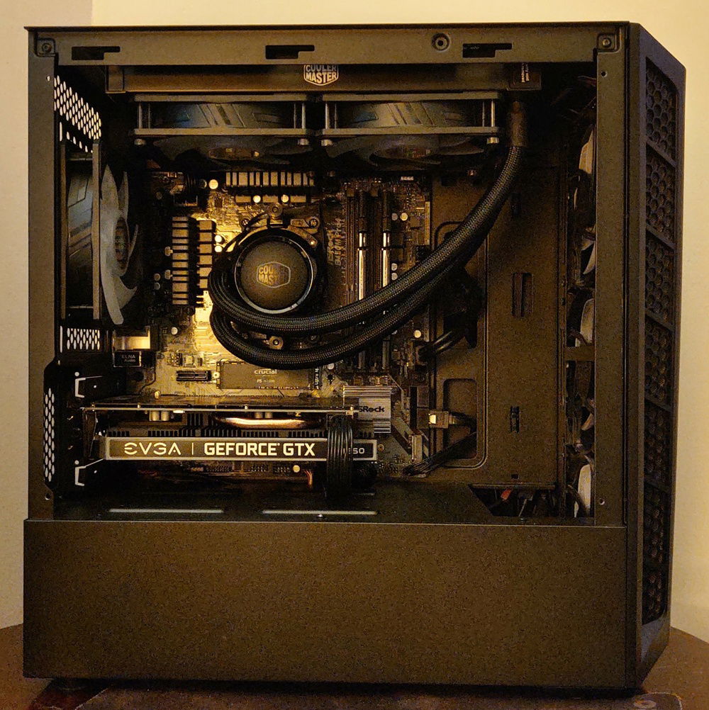 Powered off view of system interior