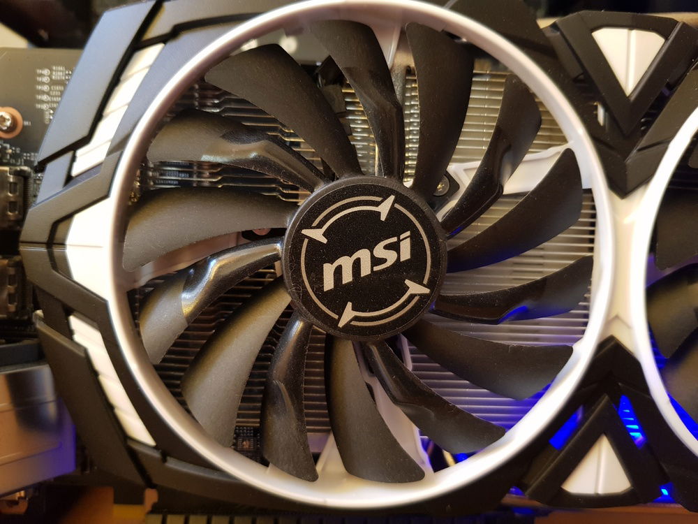 MSI Armor 1060 3gb OC, details of the fan