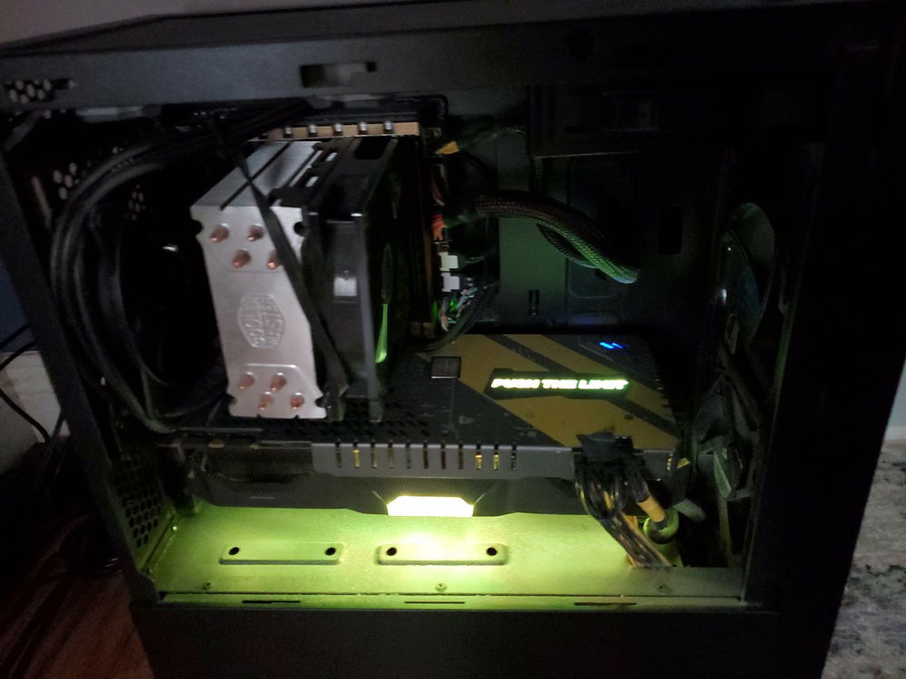 its a good day, no cables are grinding against the fan today