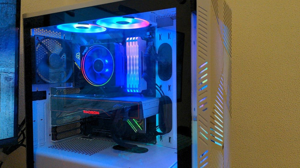 Showing off the RGB and all the internals
