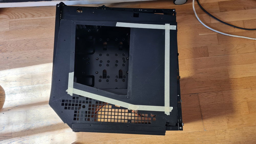 I have marked with masking tape to make the cuts