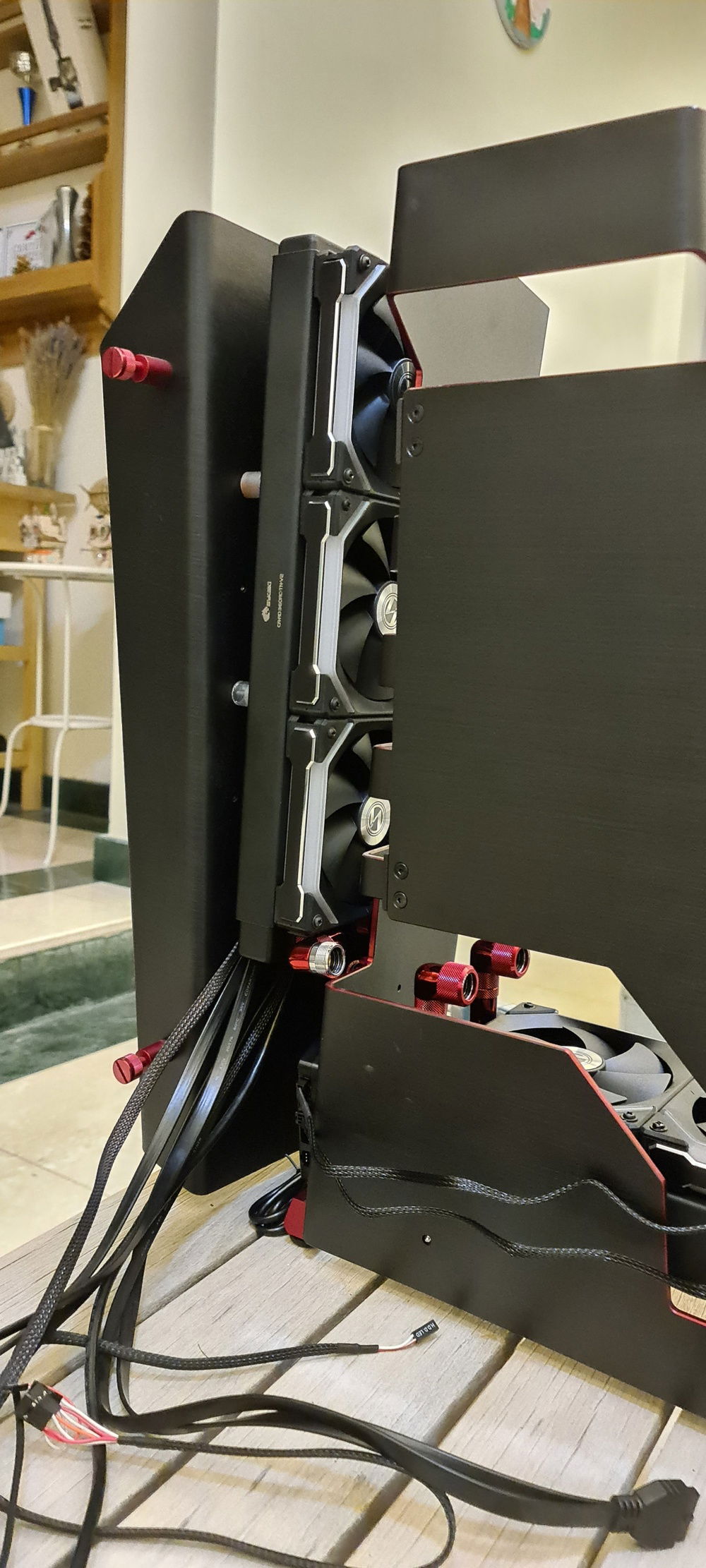 Master of the innovation,  to fit the 2nd radiator in this case took almost 2 days of try and error exercise