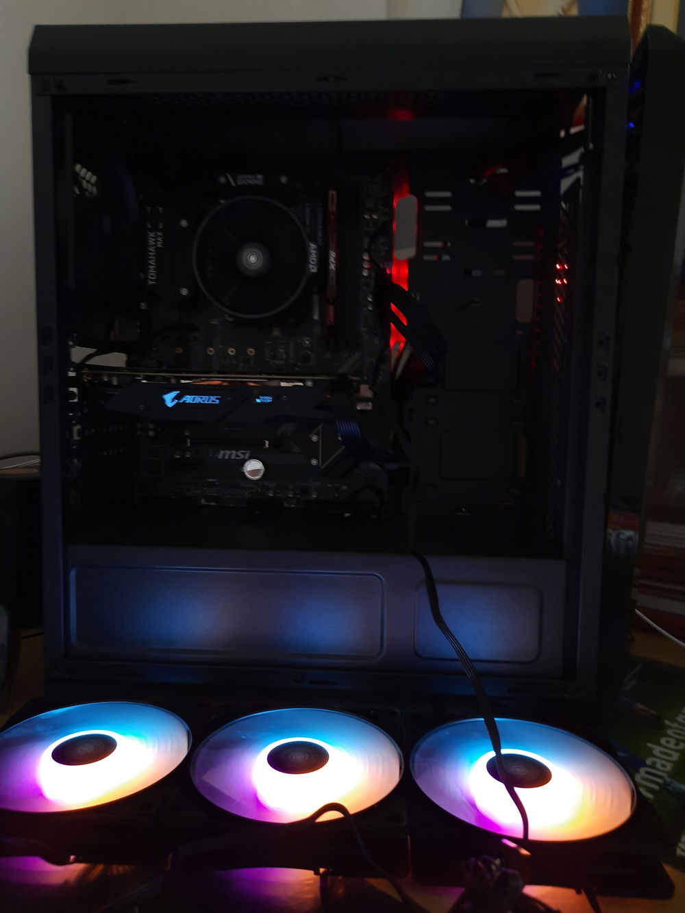 while installing 120mm fans