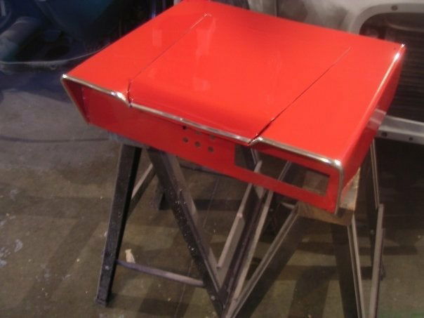 applying the chrome trim, no pinstriping or white paint yet