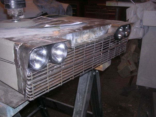 first mounting of the grill - From a Studebaker Hawk