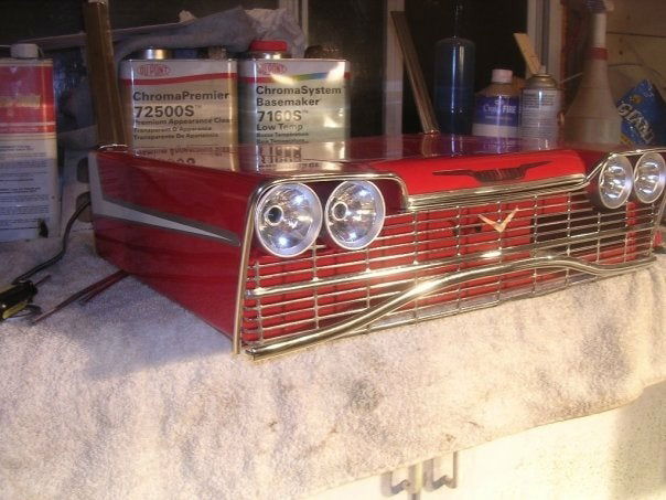 added the pinstriping and mounted the windshield mounts