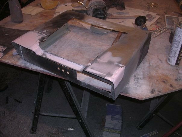 bondo applied to fill in the gaps