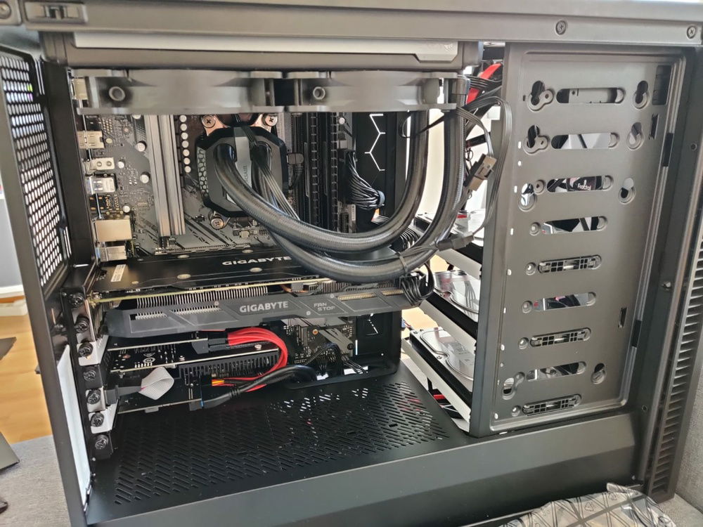 The final stage of the build.