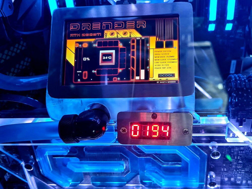 lcd detail with custom skin to monitor graphics card