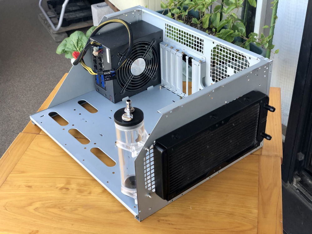 Mock up.  Not planning on water cooling... yet