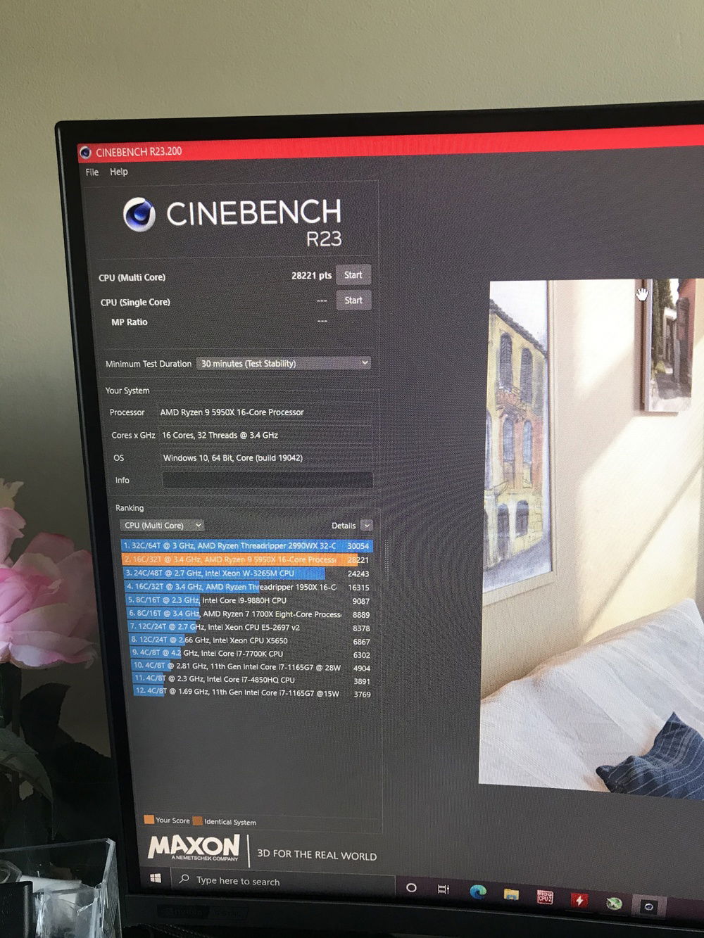 No overclock yet, would be nice to beat out the threadripper above it. Lol