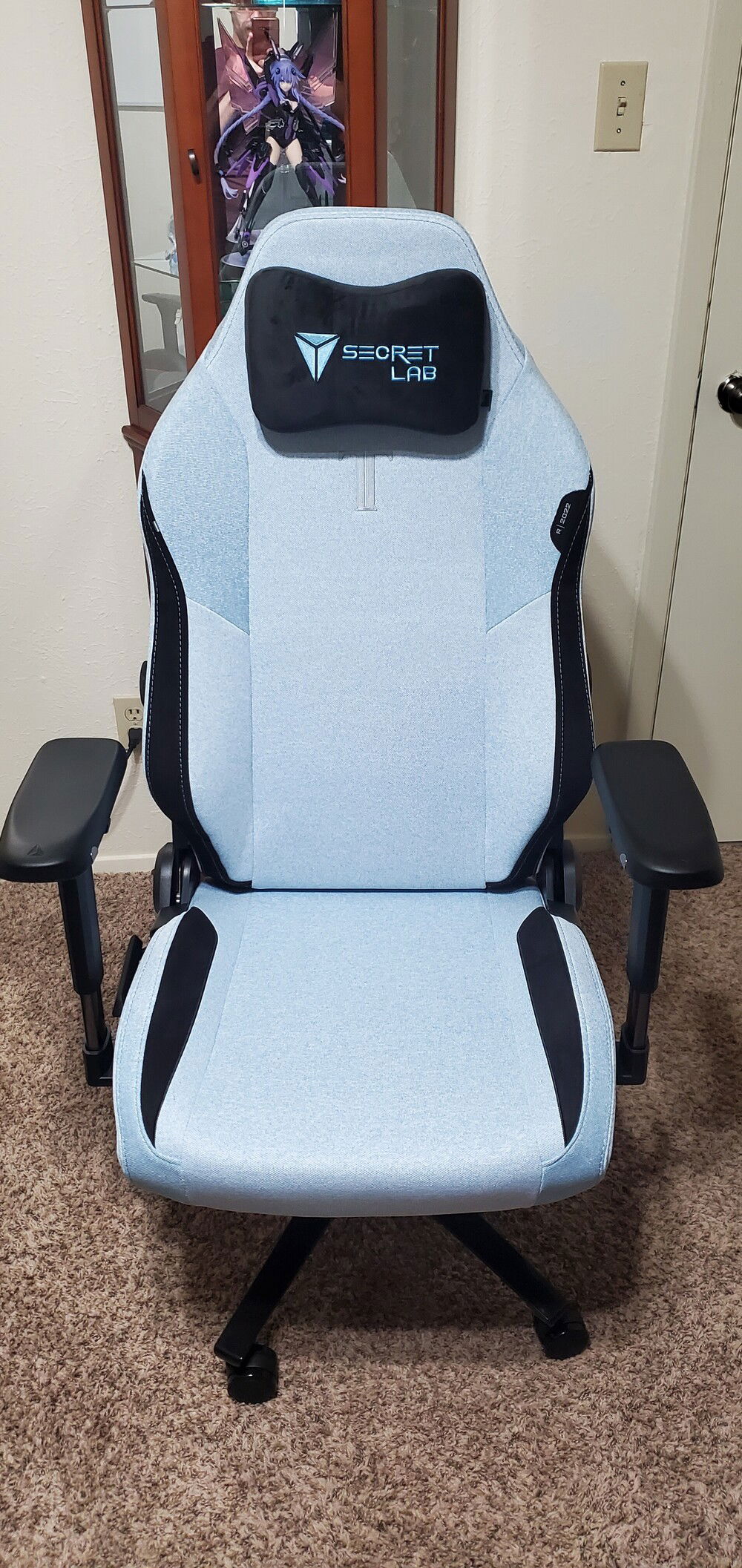 New chair because the feline terrorist I live with decided to chew the arms off my other one.