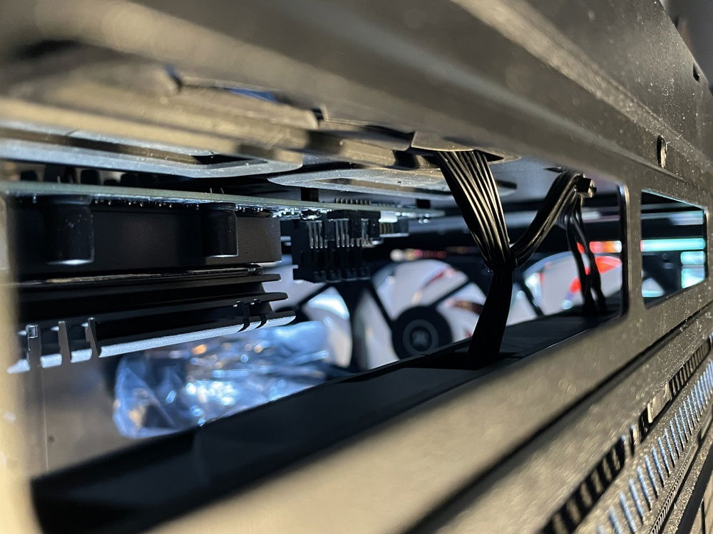 Rad fan cables tidied up