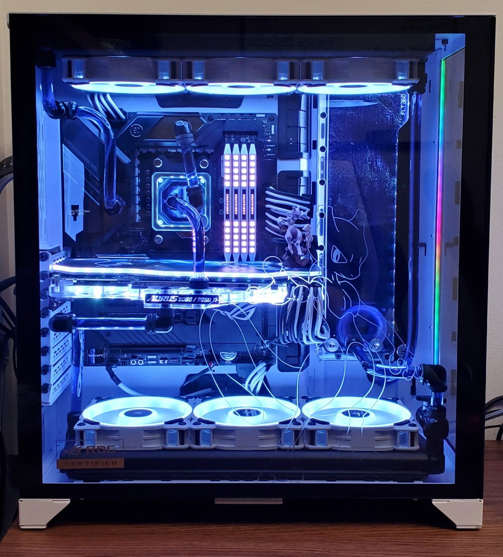 This was my first custom loop and after designing and building my Suicune themed home desktop, I decided to redo this one as well.